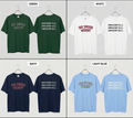 complacency kills... Tee – available in Green, White, black, Navy, and Light Blue with Complacency Kills back print